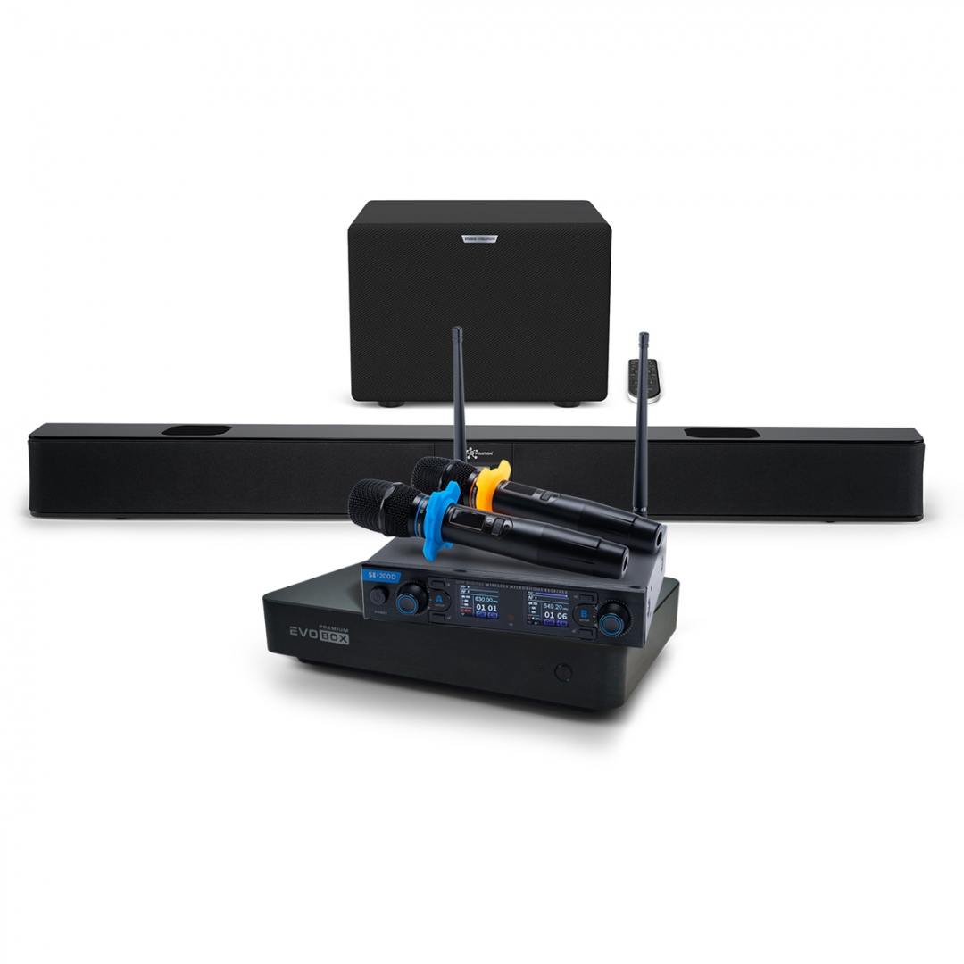 Hi-End караоке-система EVOBOX Premium + EvoSoundBar (саундбар с караоке) в Ишиме