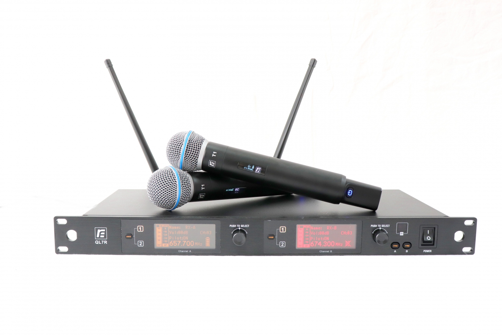 RFIntell QL7R/T1-B 720,500-754,000 МГц 2-канальная радиосистема с 2-мя ручными микрофонами в Ишиме